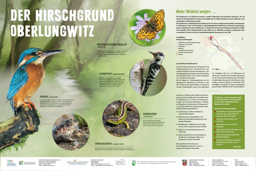 Erste Schautafeln für den Hirschgrund Oberlungwitz aufgestellt